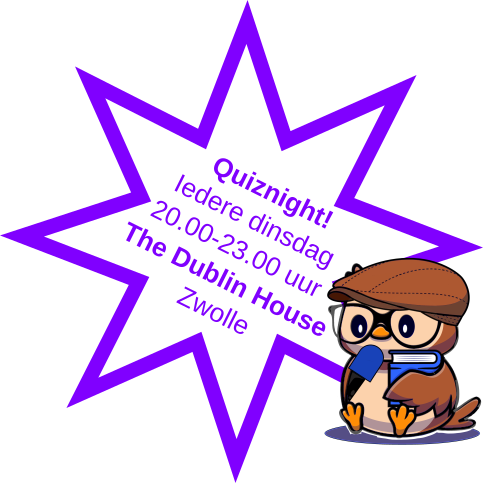 Quiznight! Iedere dinsdag vam 20.00u in The Dublin House in Zwolle